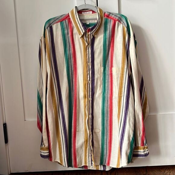Vintage Perry Ellis Size Medium Button Up - Picture 1 of 5